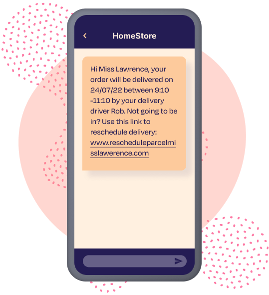 TextAnywhere Retail SMS Delivery Notifications Example